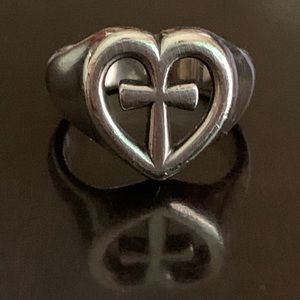 James Avery open ETERNAL LOVE RETIRED sz 5 cross